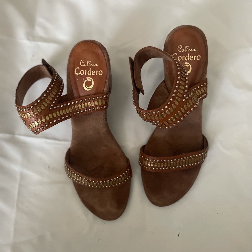 Calleen Cordero sandal heel studded sandals size 8.5 size 39 studded heel sandal